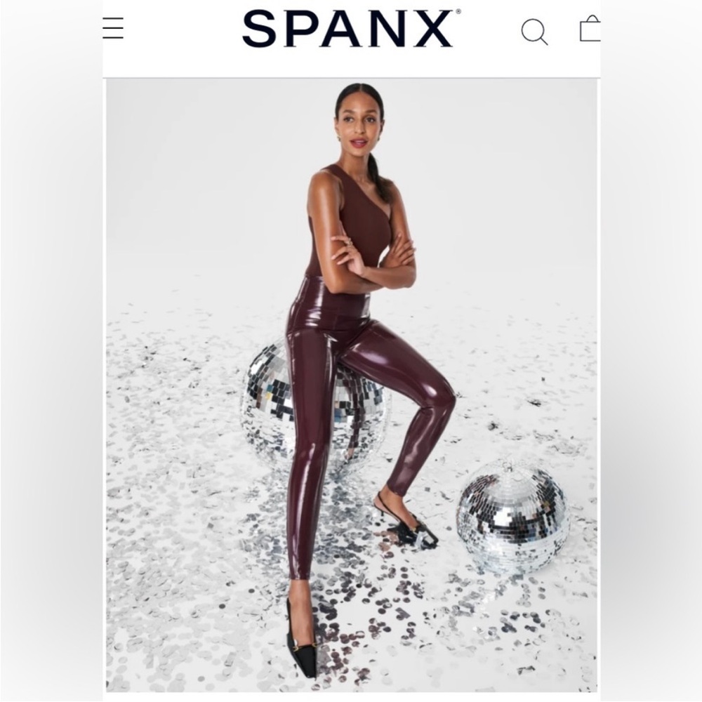 Spanx | Faux patent Leatherr leggings - Picture 3 of 9